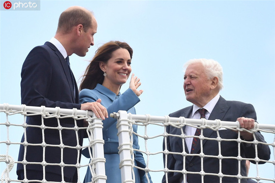 威廉王子夫妇出席英国新极地科考船命名仪式 第1页
