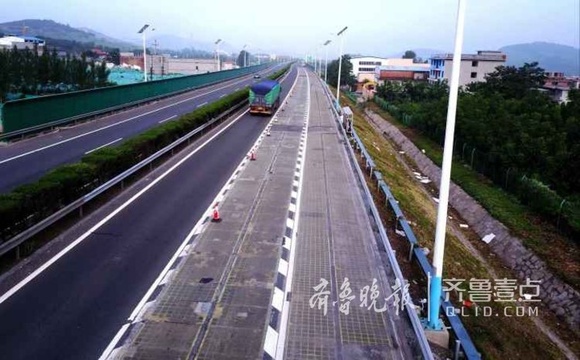 济南光伏公路运行半年,破损挺多忙维修 第1页