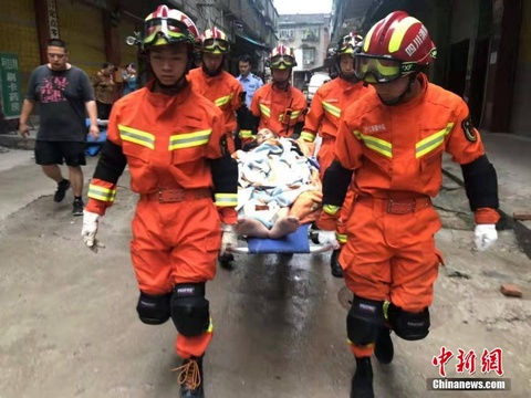 内江地震致53人受伤 救援力量在震区排查 第1页