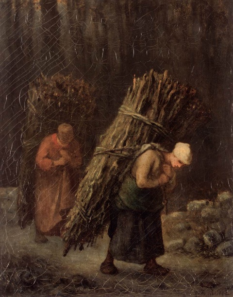 米勒-Peasant-Girls with Brushwood 第1页