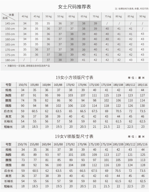 衣服尺码对照表 2. 男装尺码对照表