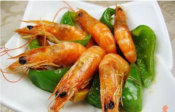 青椒炒对虾怎么做?