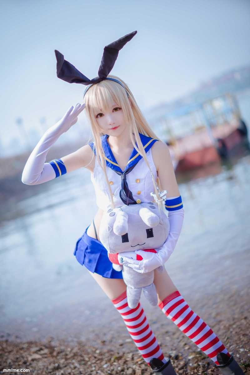 羽天Shine - NO.51 舰队 COLLECTION可爱岛风 COSER画风挑战穿搭COS [10P21MB]-美了么