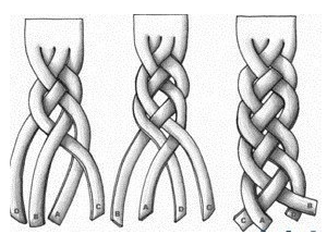如何编辫子麻花辫四份四股麻花辫今天又博学了