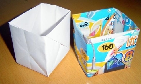 做垃圾盒普通纸就可以,做收纳盒需要厚一些的纸.