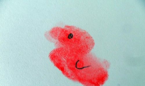 亲子活动手指印画小兔子步步深入