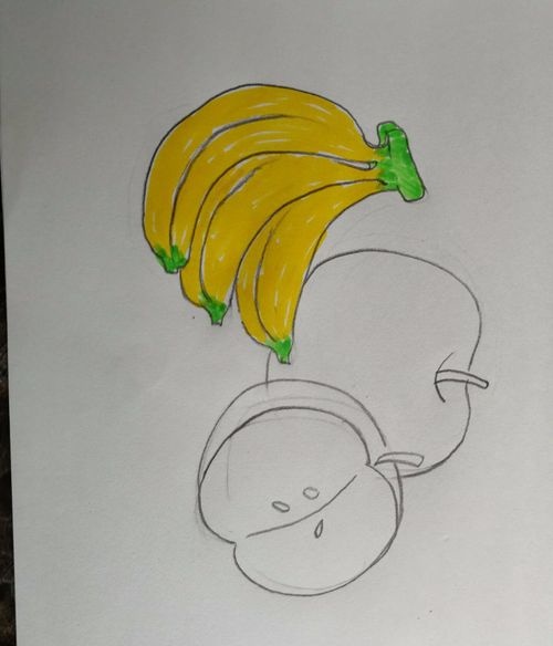 苹果香蕉的简笔画画法看完你学会了么
