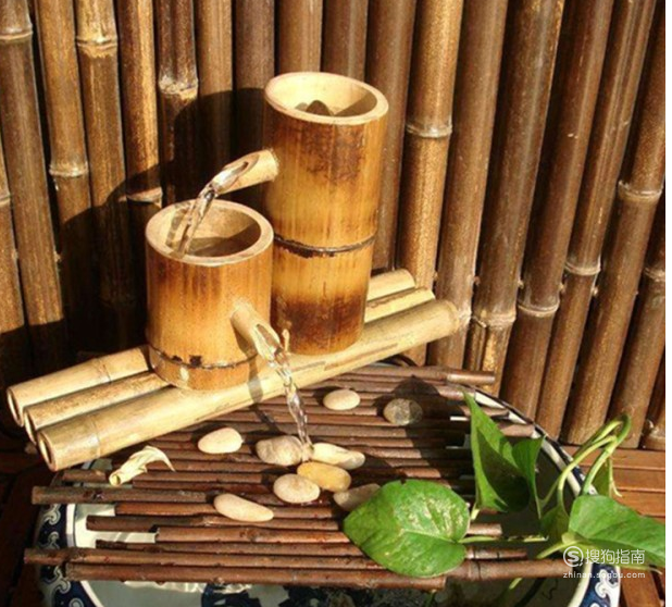 手工制作竹筒循环流水今天又博学了