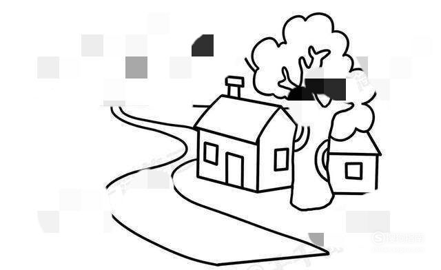 怎么画美丽乡村的简笔画学习学习吧