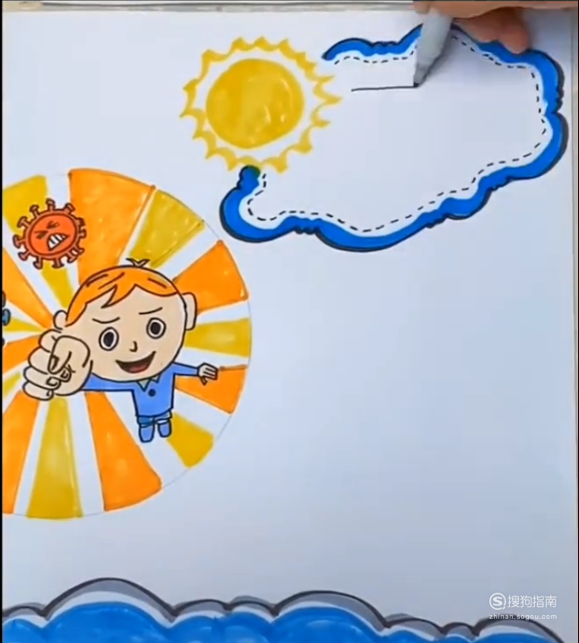怎么画抗疫情手抄报