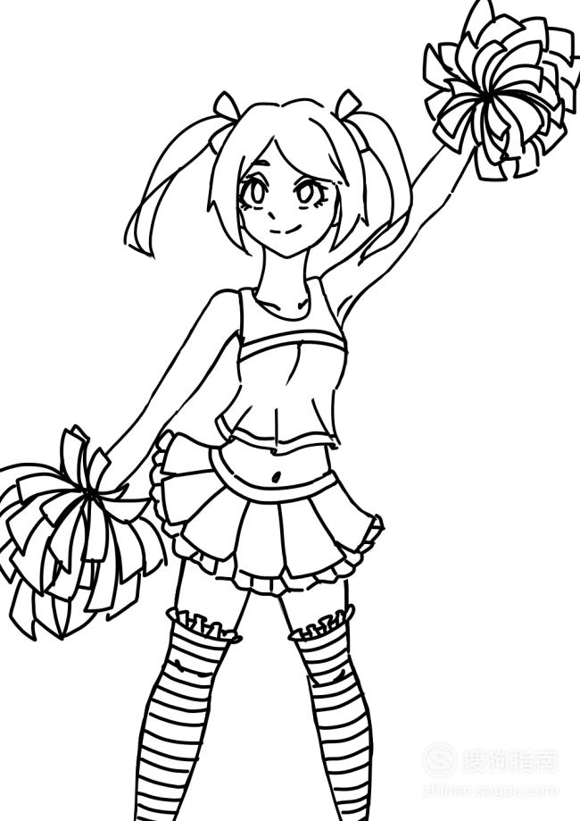 人物绘画啦啦队女孩怎么画来看看吧