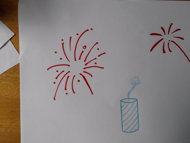 儿童简笔画烟花怎么画