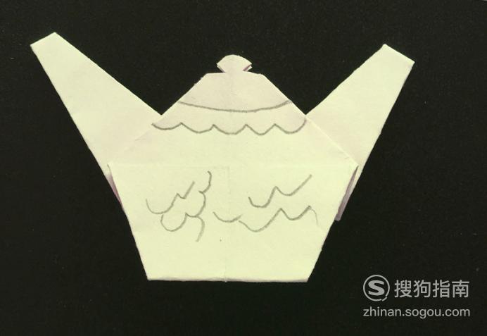 手工折纸如何折茶壶