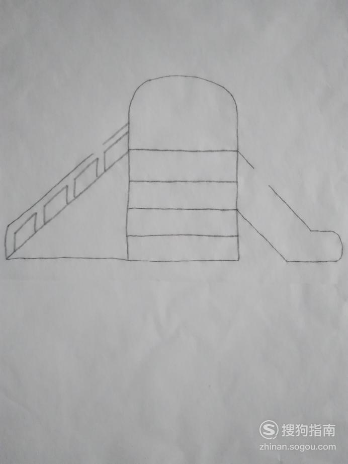 简笔画滑滑梯的小动物们的画法每日一学习