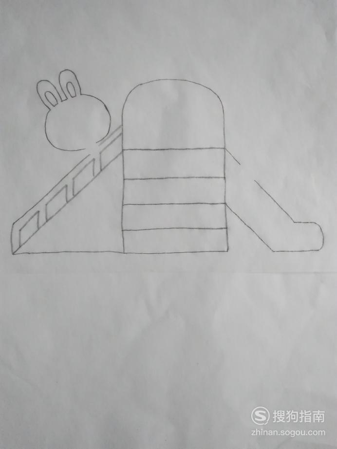 滑滑梯简笔画画法图片