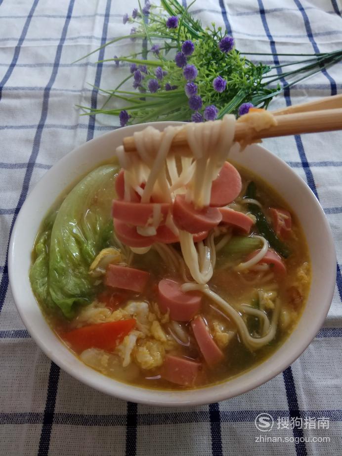 怎样做美味的鸡蛋火腿营养面每日一学习