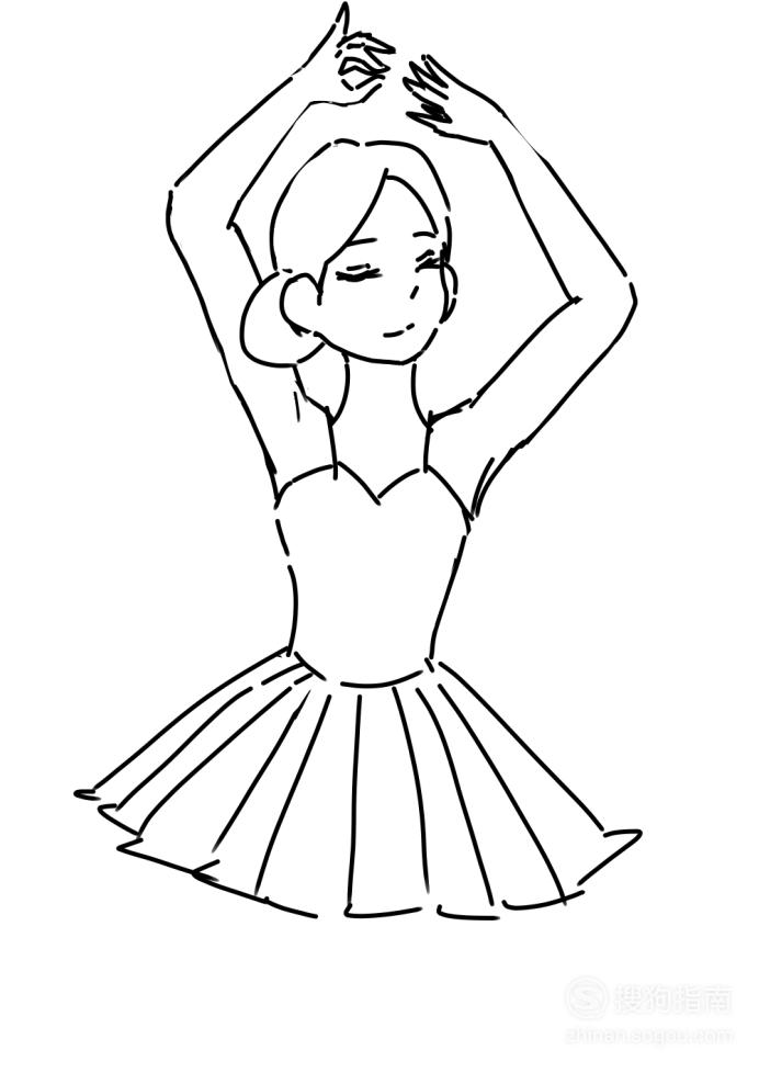 人物绘画跳芭蕾舞的女孩怎么画
