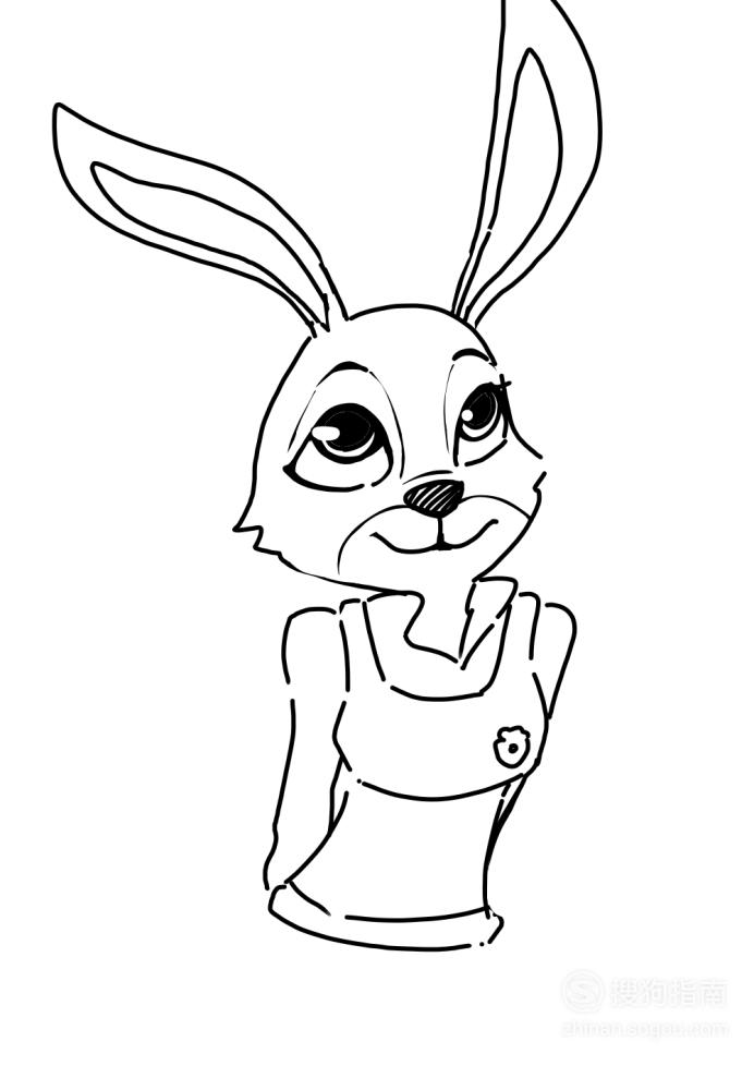 卡通简笔画朱迪怎么画具体内容