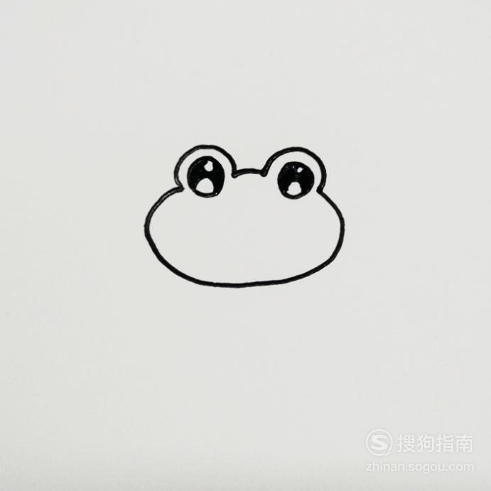 小青蛙简笔画 可爱 简笔画：萌萌的小青蛙优质