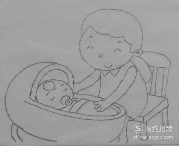 妈妈哄孩子睡觉的简笔画 如何画妈妈哄宝宝睡觉的简笔画优质