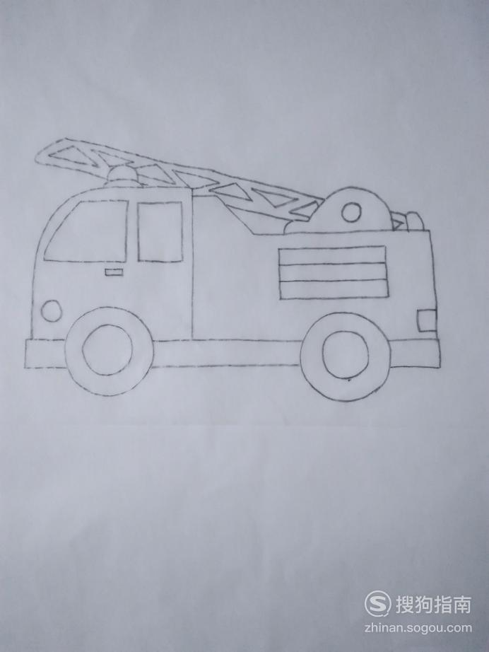 消防车简笔画 画法 简笔画消防车的画法优质