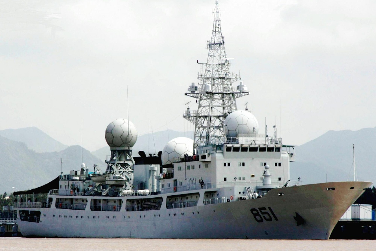 中国海军857天枢星号电子侦察船模型-军舰模型库-3ds Max(.max)模型下载-cg模型网